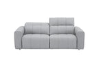 Prescott Leather Sofa in Light Grey | J&M Furniture