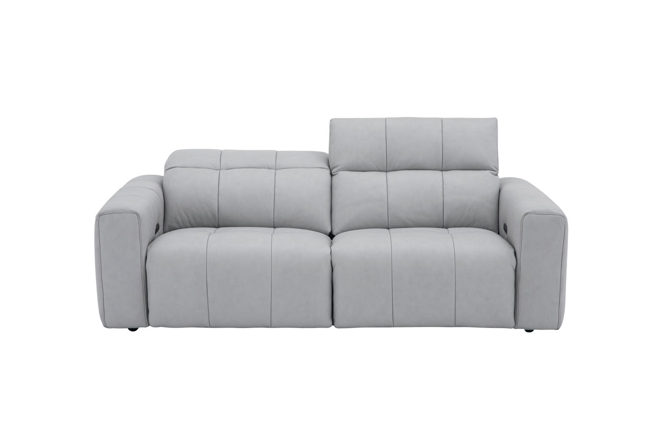 Prescott Leather Sofa in Light Grey | J&M Furniture