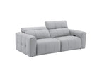 Prescott Leather Sofa in Light Grey | J&M Furniture