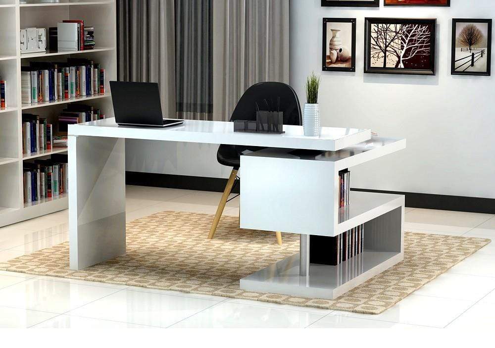 LP A33 Office Desk in White | J&M Furniture
