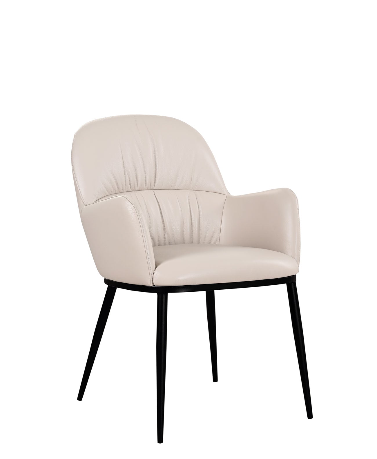Kora Leather Armchair in Wheat | J&M Furniture