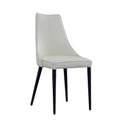 Milano Leather Dining Chair in Off White (Pair)