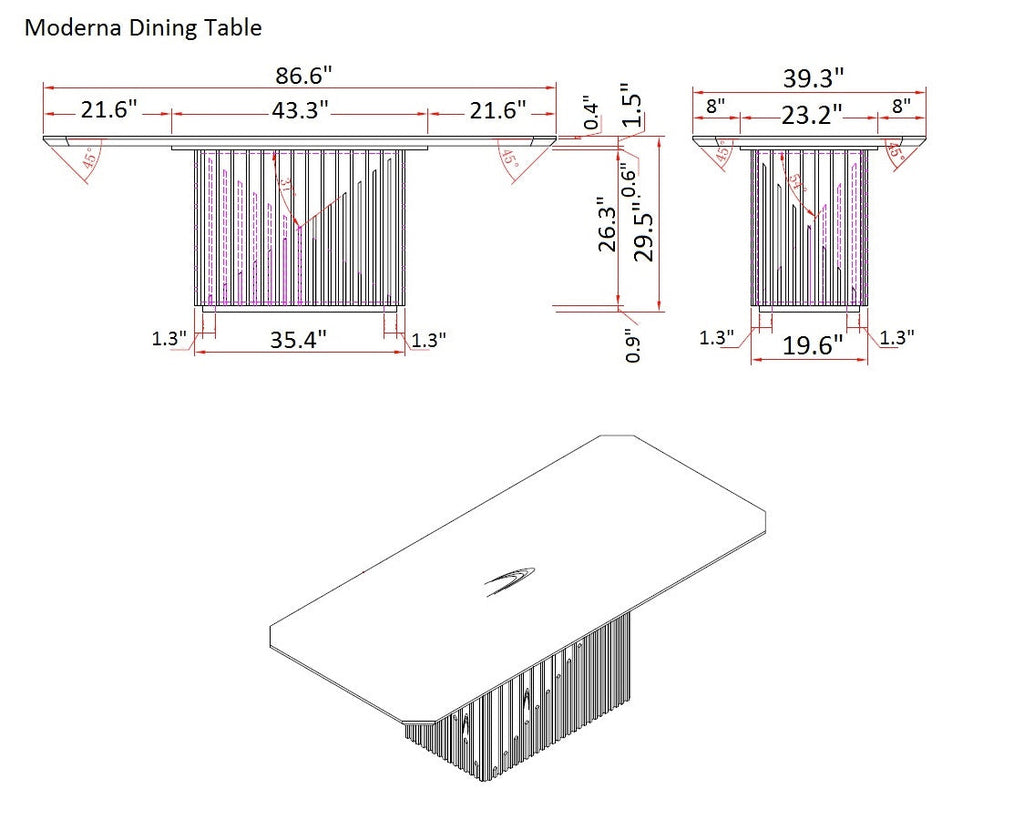 Moderna Dining Table | J&M Furniture