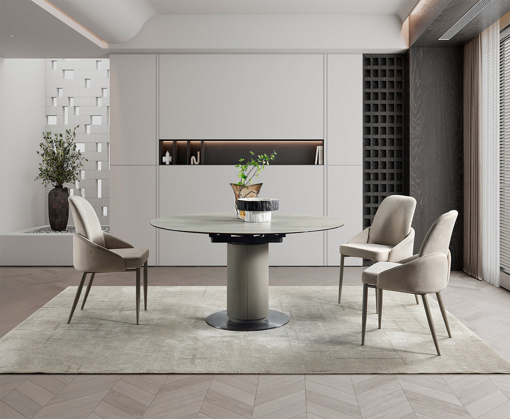 RH 130 Round Extendable Table | J&M Furniture