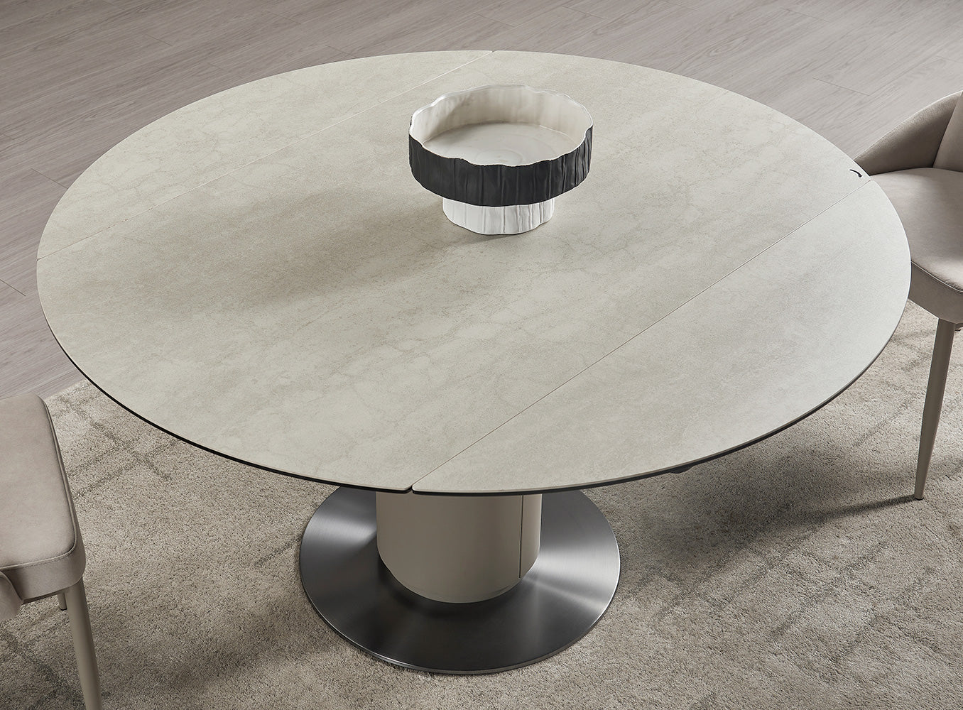 RH 130 Round Extendable Table | J&M Furniture