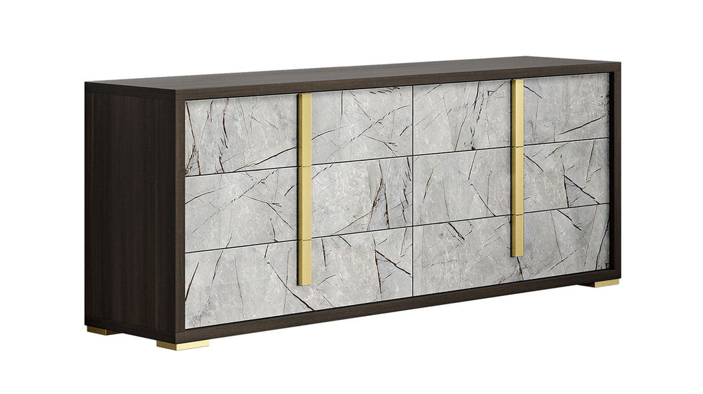 Travertine Dresser & Mirror