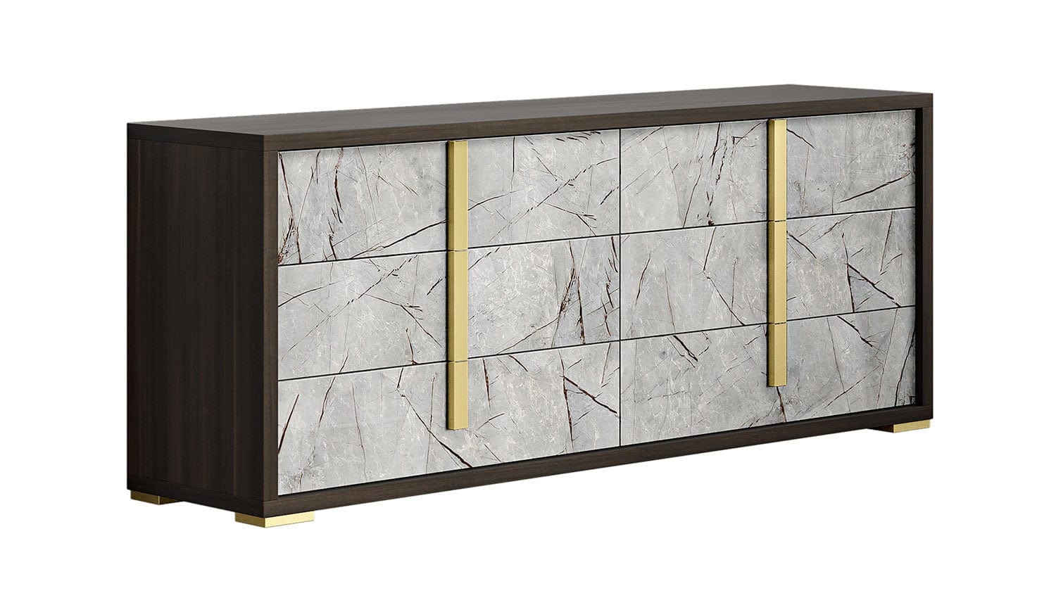 Travertine Dresser & Mirror