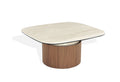 Balsato Coffee Table with Travertine Look Ceramic Top | J&M Furniture