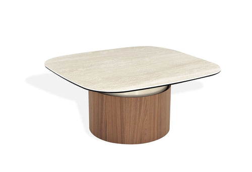 Balsato Coffee Table with Travertine Look Ceramic Top | J&M Furniture