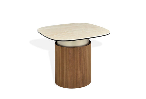 Balsato End Table with Travertine Look Ceramic Top | J&M Furniture