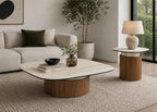 Balsato End Table with Travertine Look Ceramic Top | J&M Furniture