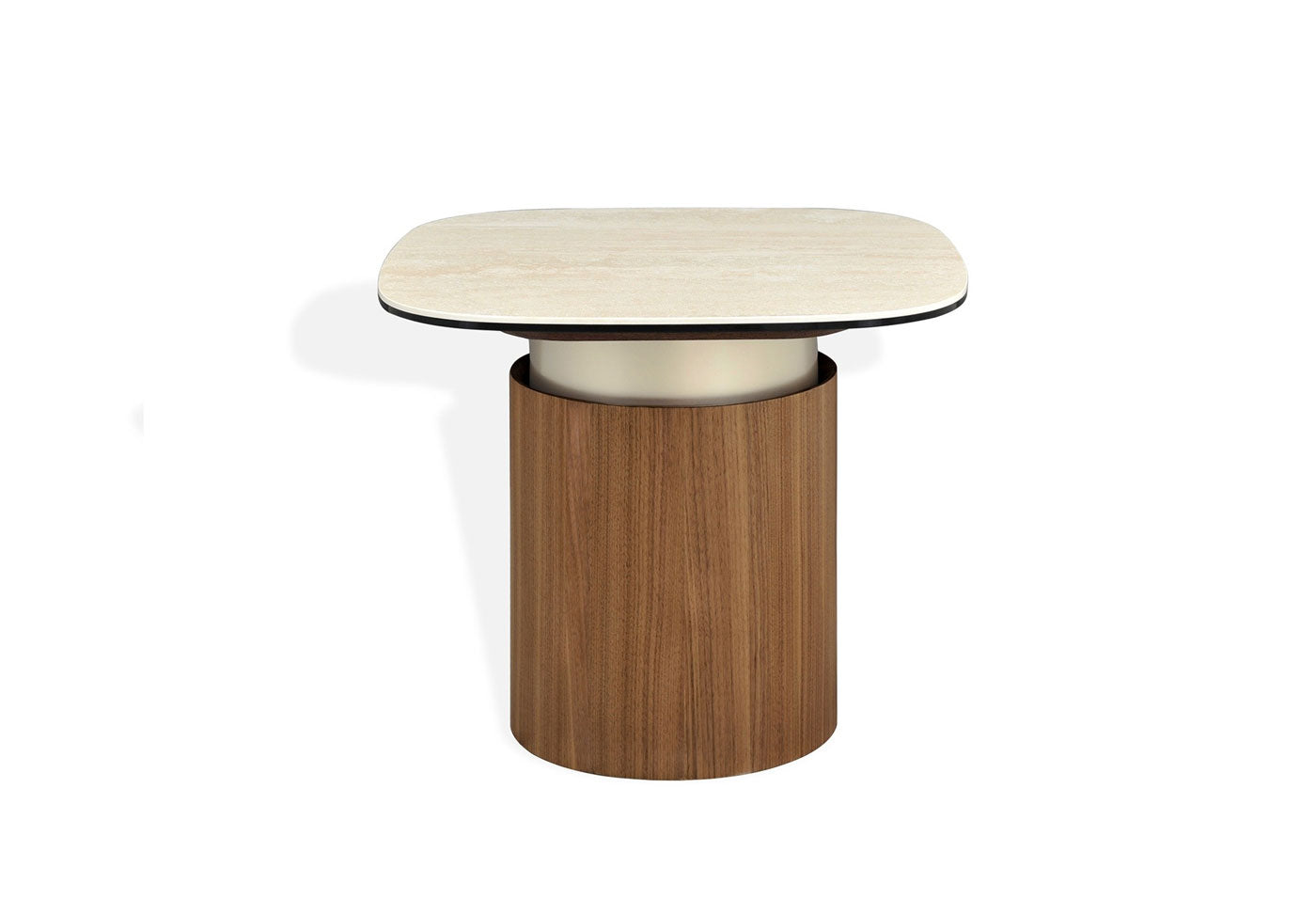 Balsato End Table with Travertine Look Ceramic Top | J&M Furniture