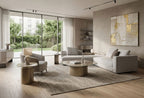 Essenza Coffee Table Champagne Gold Glass Top Modern