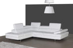 Forza A761 Italian Leather Sectional In Peanut