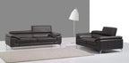 A973 Italian Leather Sofa Collection in Brown | J&M Furniture