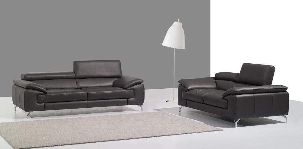 A973 Italian Leather Sofa Collection in Peanut | J&M Furniture