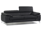 A973 Italian Leather Sofa Collection in Slate Grey | J&M Furniture