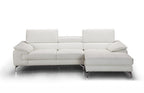 A973b Premium Leather Mini Sectional in Azure Blue | J&M Furniture