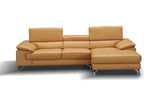 A973b Premium Leather Mini Sectional in Azure Blue | J&M Furniture