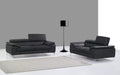 A973 Italian Leather Sofa Collection in Black | J&M Furniture