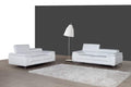 A973 Italian Leather Sofa Collection in White | J&M Furniture