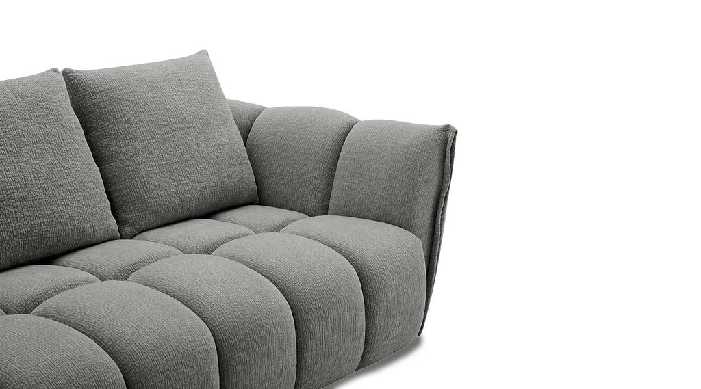 Lennox Fabric Loveseat in Dark Grey | J&M Furniture