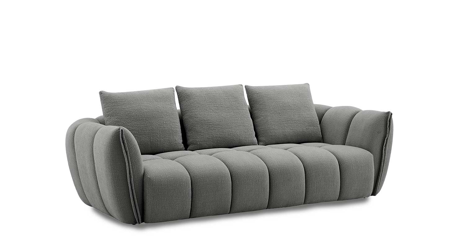 Lennox Fabric Loveseat in Dark Grey | J&M Furniture