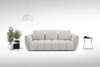 Lennox Fabric Loveseat in Light Grey | J&M Furniture