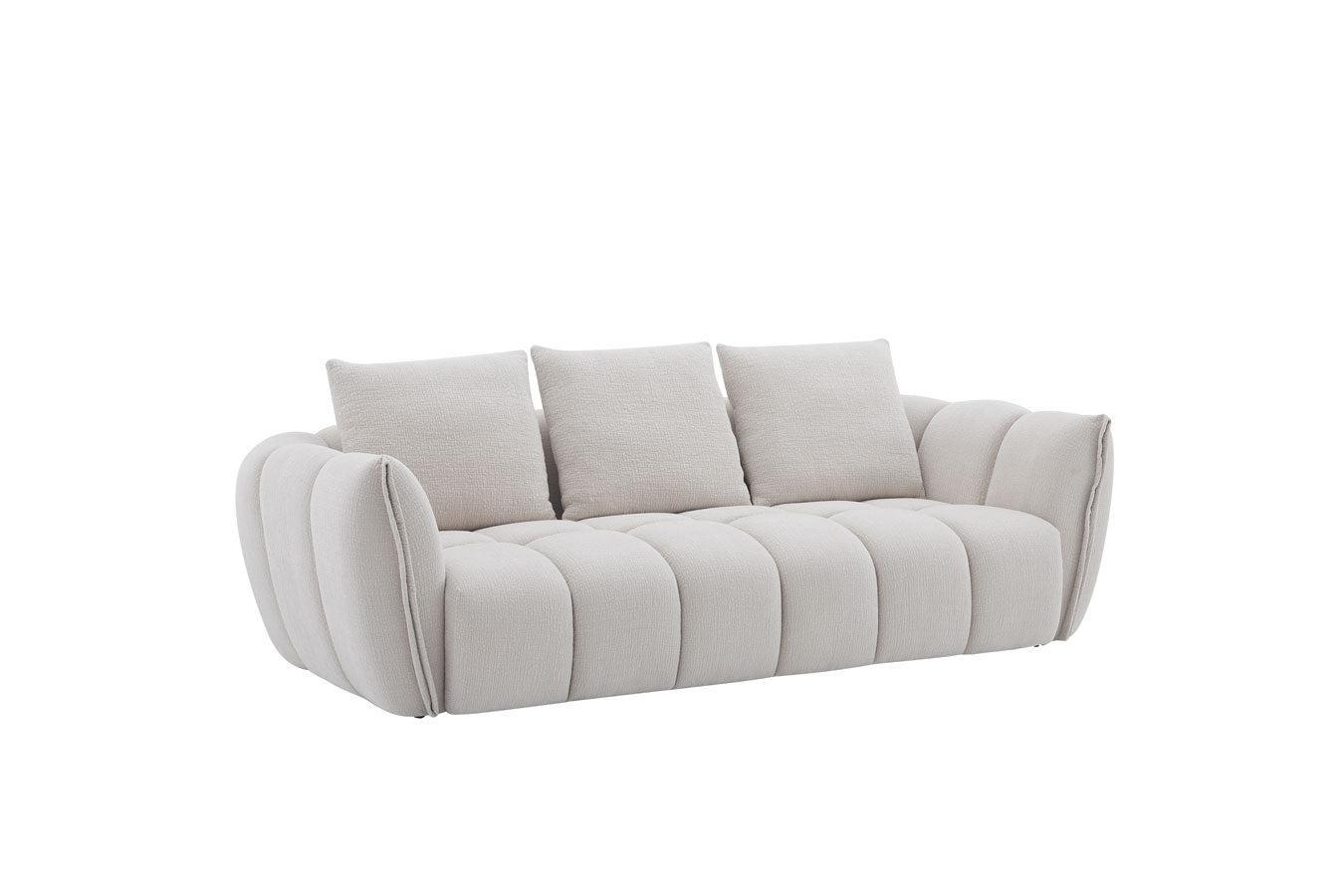 Lennox Fabric Loveseat in Light Grey | J&M Furniture