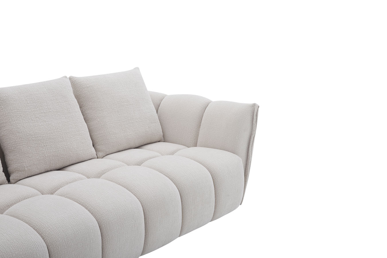 Lennox Fabric Loveseat in Light Grey | J&M Furniture