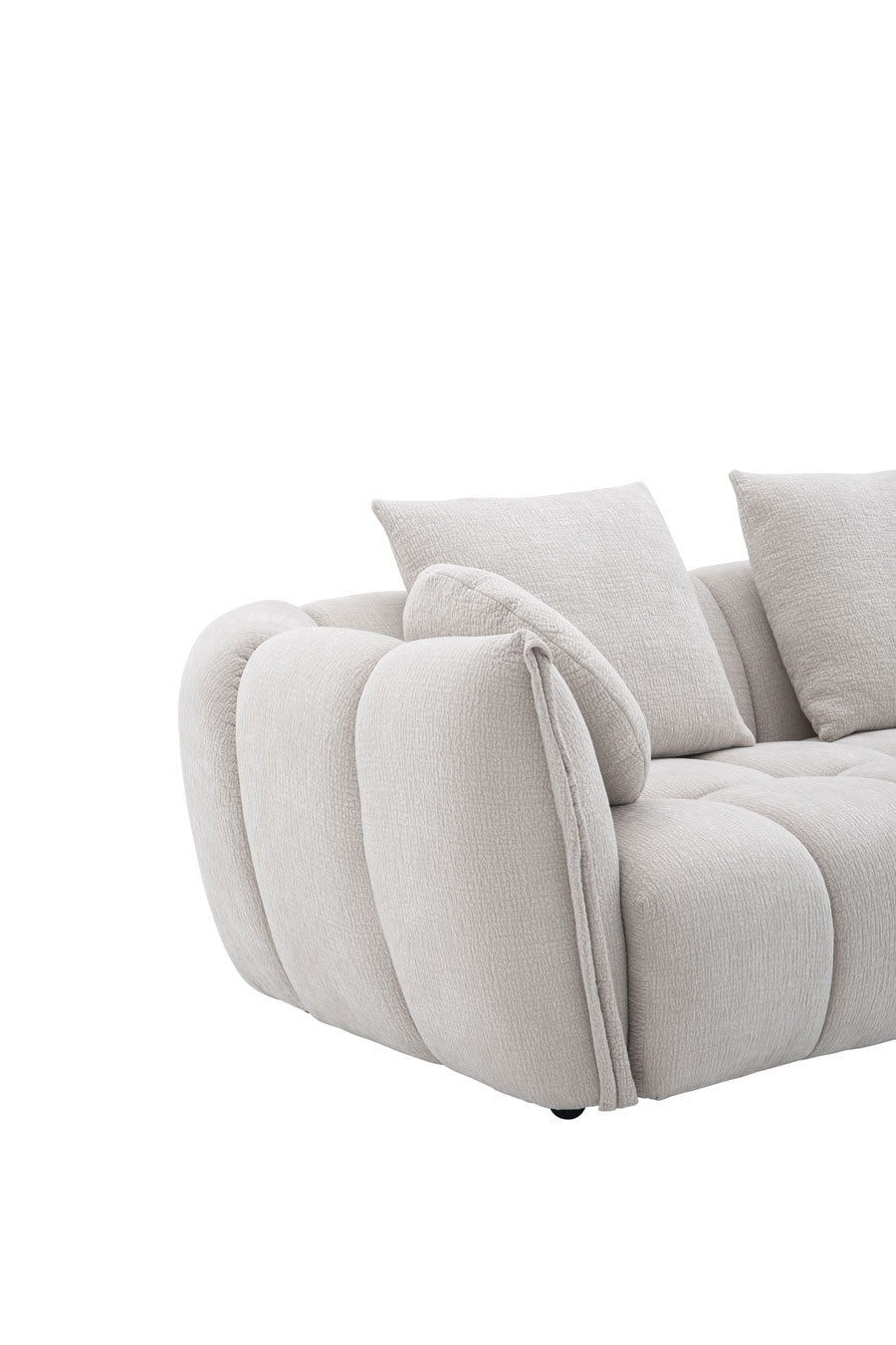 Lennox Fabric Loveseat in Light Grey | J&M Furniture