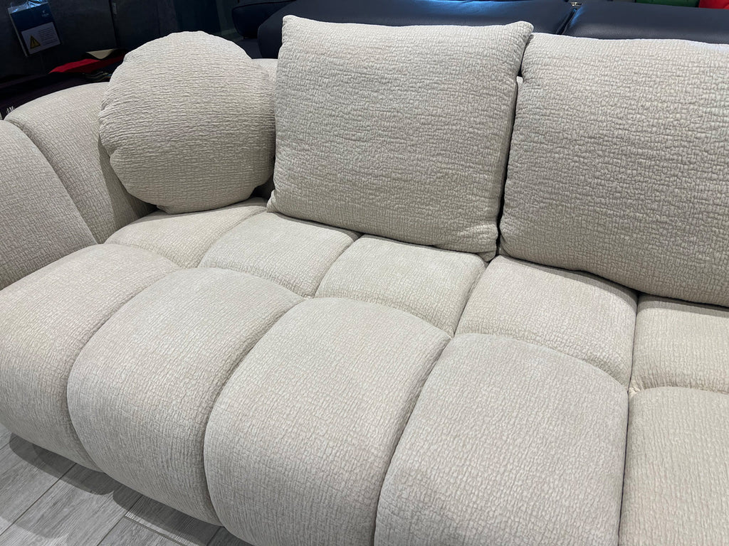 Lennox Fabric Loveseat in Light Grey | J&M Furniture