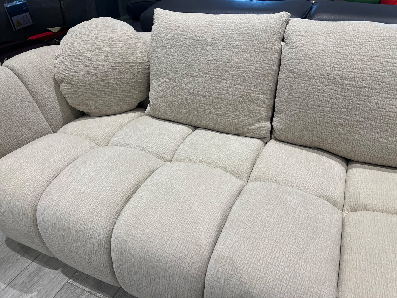 Lennox Fabric Loveseat in Light Grey | J&M Furniture
