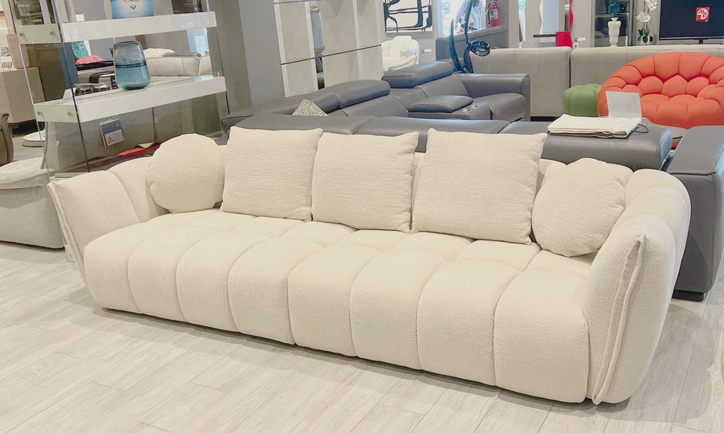 Lennox Fabric Loveseat in Light Grey | J&M Furniture