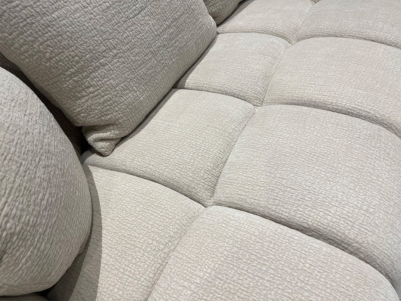 Lennox Fabric Loveseat in Light Grey | J&M Furniture