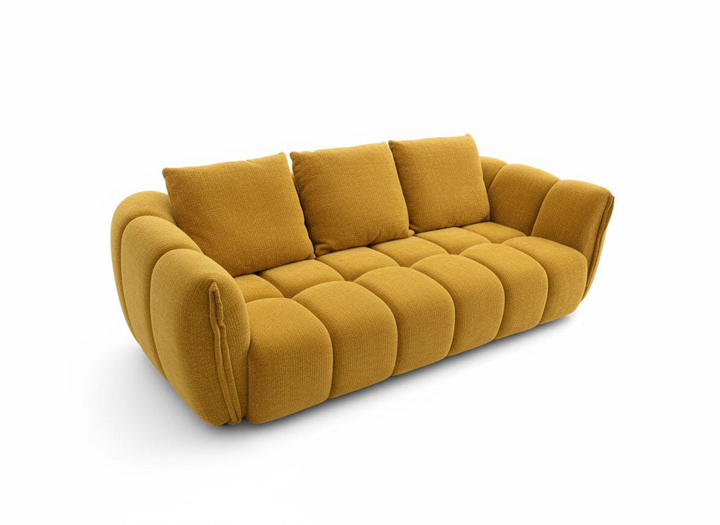 Lennox Fabric Loveseat in Mustard | J&M Furniture