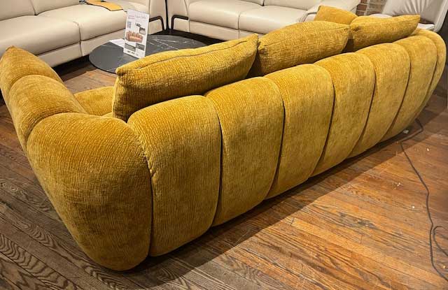 Lennox Fabric Loveseat in Mustard | J&M Furniture