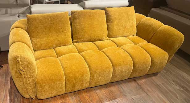 Lennox Fabric Sofa in Mustard | J&M Furniture