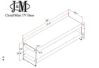 Grey Cloud Mini TV Base in High Gloss | J&M Furniture