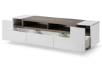 TV Stand TV002 in Grey Gloss/Brown Oak | J&M Furniture