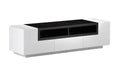 TV Stand TV002 in White High Gloss/Dark Oak | J&M Furniture