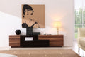 Modern TV Stand TV015 In Walnut/Black Gloss | J&M Furniture
