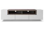 TV Stand TV002 in White Gloss/Grey Veneer | J&M Furniture