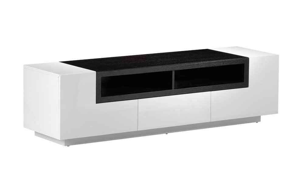 TV Stand TV002 in White Gloss/Grey Veneer | J&M Furniture