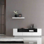 TV Stand TV002 in White Gloss/Grey Veneer | J&M Furniture