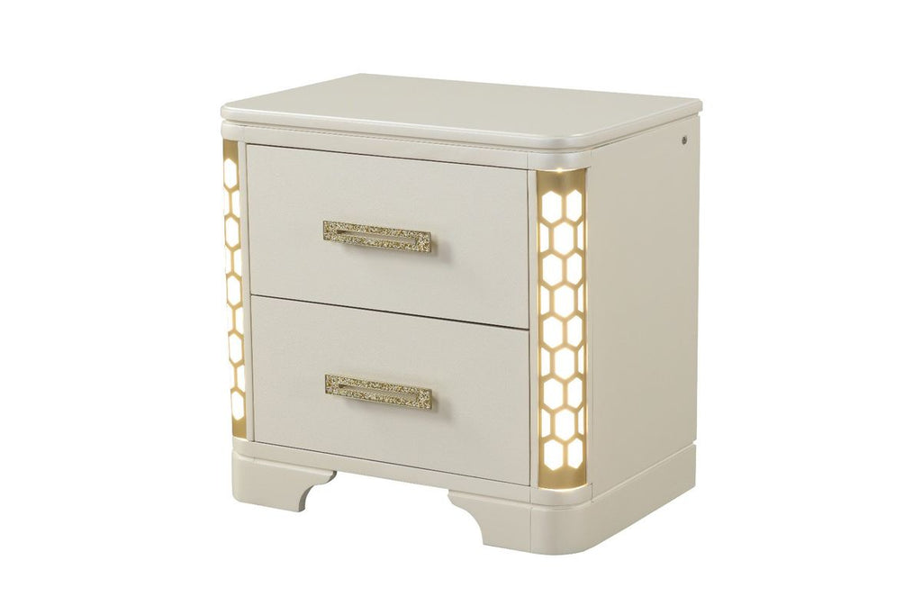 Galaxy Home Jasmine Nightstand in Beige