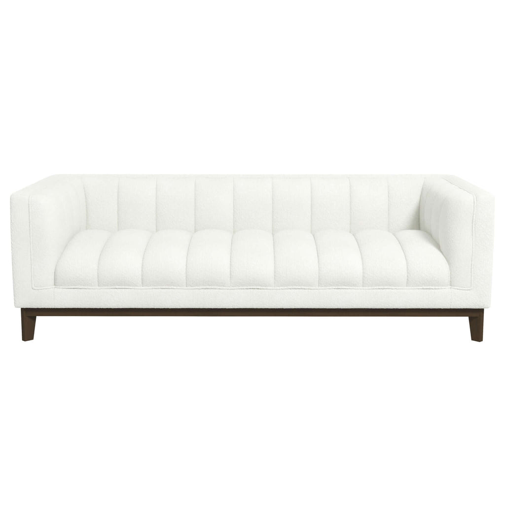 Melissa Mid-Century Cognac Vegan Leather Modern Sofa