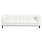 Melissa Mid-Century Cognac Vegan Leather Modern Sofa