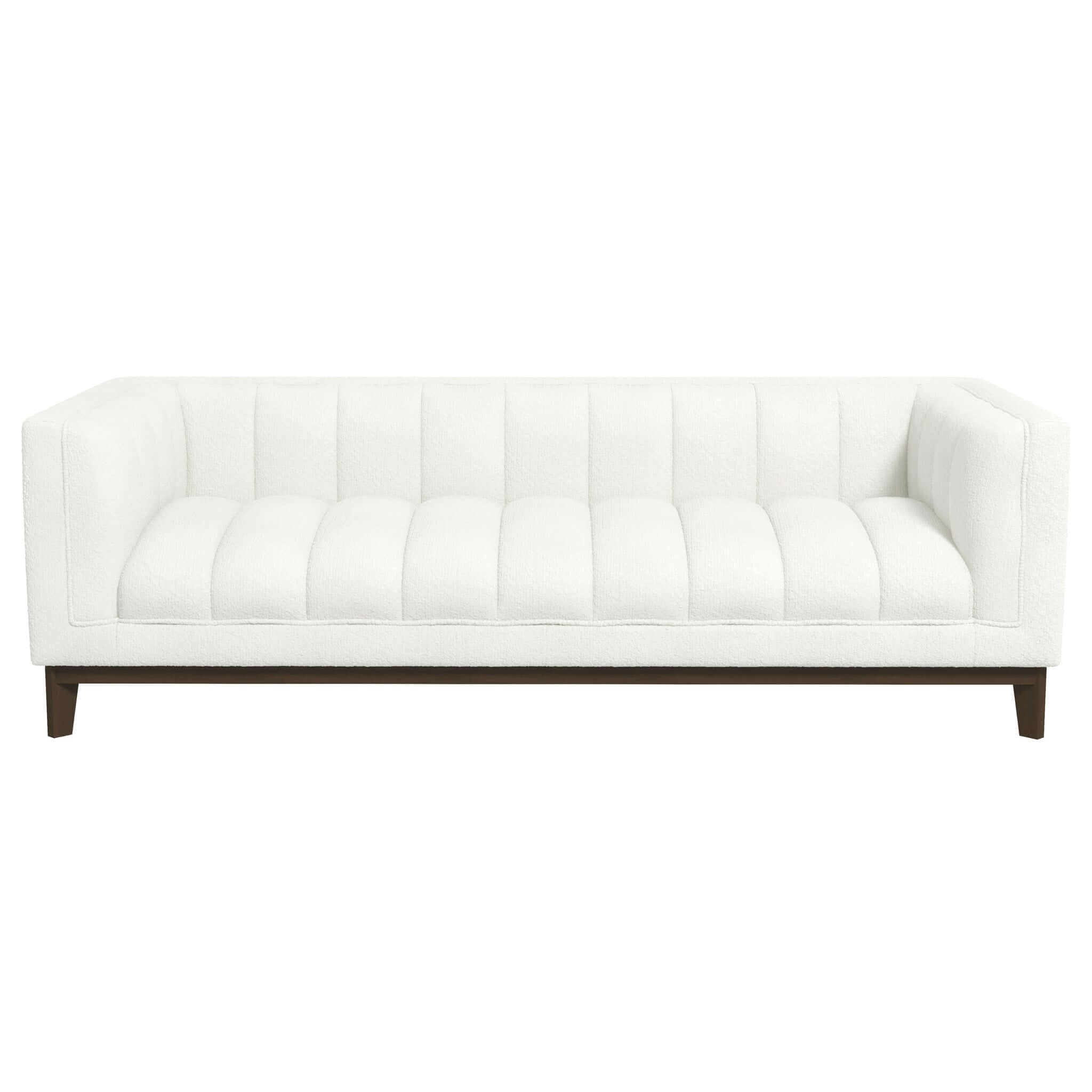 Melissa Mid-Century Cognac Vegan Leather Modern Sofa