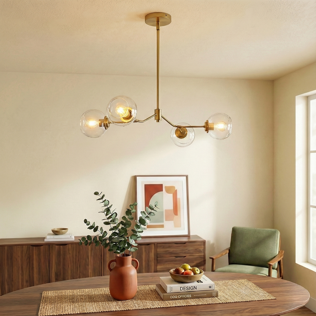 Jewel Four Lights Modern Farmhouse Chandelier